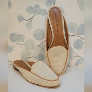 Neely and Chloe Linen Slides Mules Women's Size 8.5